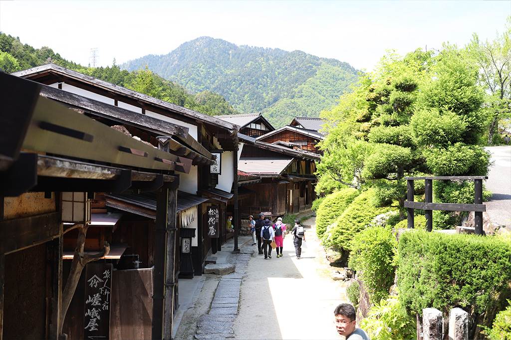 妻籠宿升形 高低差を利用した升形となっている